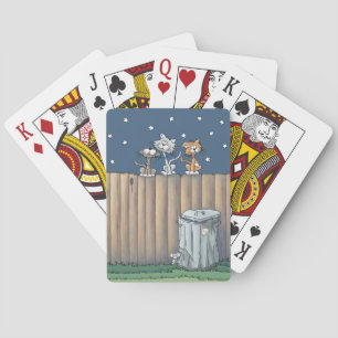 Jeu De Cartes Alley Cats sur une clôture Classic Playing Cards