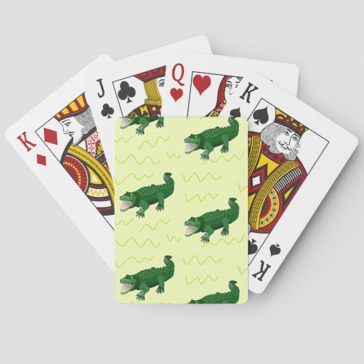 Jeu De Cartes Alligator en jaune (dos)