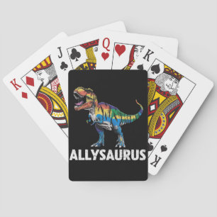 Jeu De Cartes Allysaurus LGBT Drapeau arc-en-ciel de dinosaure A