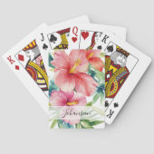 Jeu De Cartes Aloha Aloha Hawaiian Red Flowers Nom du script (dos)