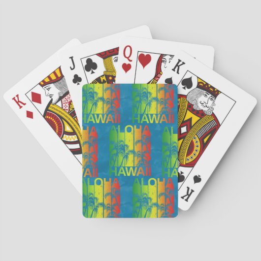 Jeu De Cartes Aloha Hawaii Été Rétro (dos)