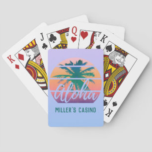 Jeu De Cartes Aloha Tropical Vintage Votre Nom Casino