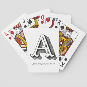 Jeu De Cartes Alphabet A, lettre A Vous allez perdre