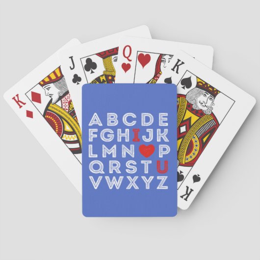 Jeu De Cartes Alphabet ABC Je t'aime (dos)