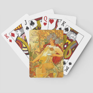 Jeu De Cartes Alphonse Mucha Art Nouveau Automne