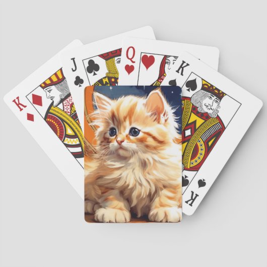 Jeu De Cartes Alphonse Mucha Art Nouveau Chat orange (dos)