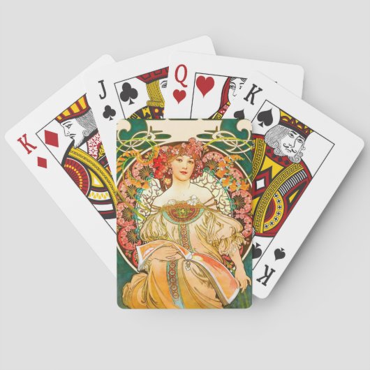 Jeu De Cartes Alphonse Mucha Art Nouveau Daydream (dos)