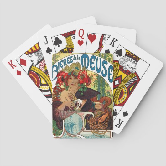 Jeu De Cartes Alphonse Mucha Bieres De La Meuse (dos)