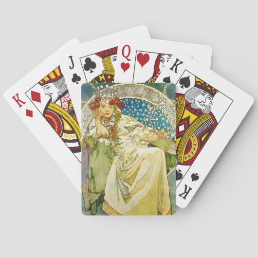 Jeu De Cartes Alphonse Mucha Princesse Hyacinthe Art Nouveau (dos)