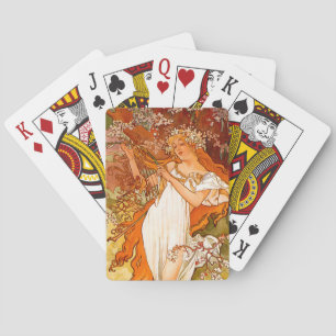 Jeu De Cartes Alphonse Mucha Printemps Art Nouveau