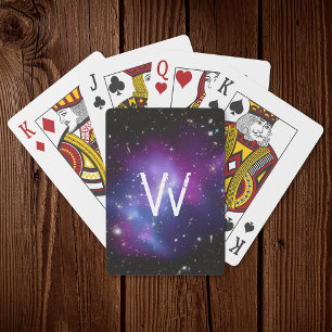 Jeu De Cartes Amas de galaxies violet monogrammé