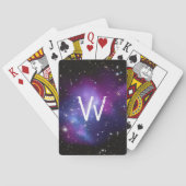 Jeu De Cartes Amas de galaxies violet monogrammé (dos)