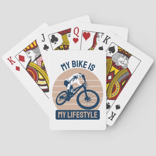 Jeu De Cartes Amateur De Vélos - Mon Vélo Est Mon Style De Vie (dos)