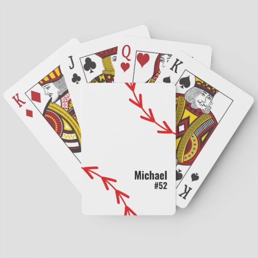 Jeu De Cartes ⚾ Amateurs de baseball Nom + Numéro Jersey (dos)