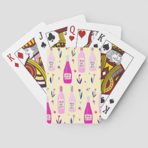Jeu De Cartes Amateurs de vins roses toute la journée sur jaune