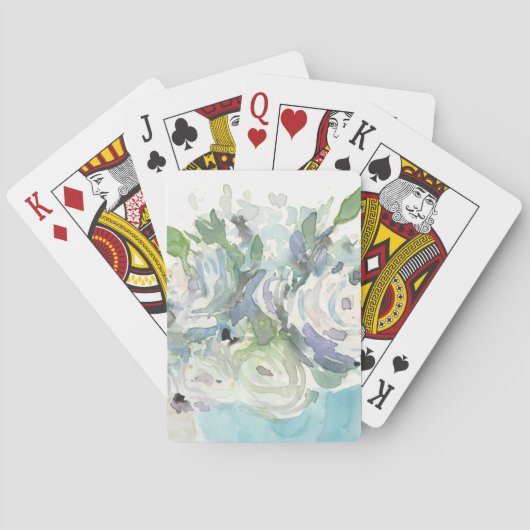Jeu De Cartes Aménagement de printemps - Bouquet d'aquarelle (dos)
