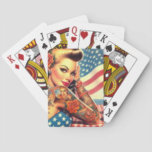 Jeu De Cartes Américaine tatouée