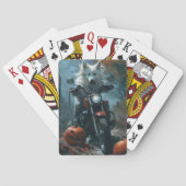 Jeu De Cartes American Eskimo équitation moto Halloween effrayan (dos)