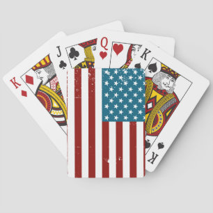 Jeu De Cartes American Flag étoiles rayures rouge blanc bleu