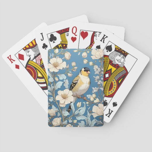Jeu De Cartes American Goldfinch William Morris Inspired (dos)