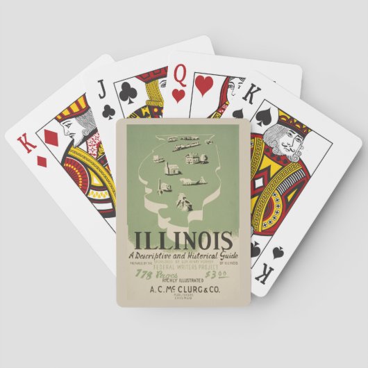 Jeu De Cartes American Guide Series Volume On Illinois. (dos)