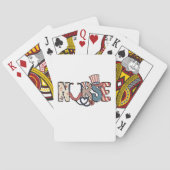 Jeu De Cartes American Nurse 4 juillet Patriotic USA Flag Nurs (dos)