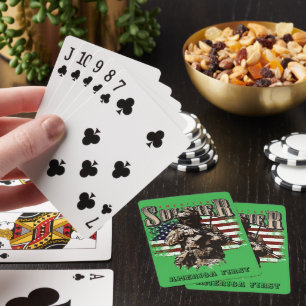 Jeu De Cartes American Soldier Design Classic Playing Cards