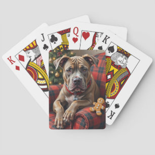 Jeu De Cartes American Staffordshire Terrier Noël Cosy