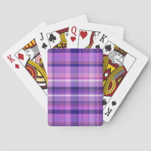 Jeu De Cartes Amethyst Marine Bleu Coton Candy Rose Madras