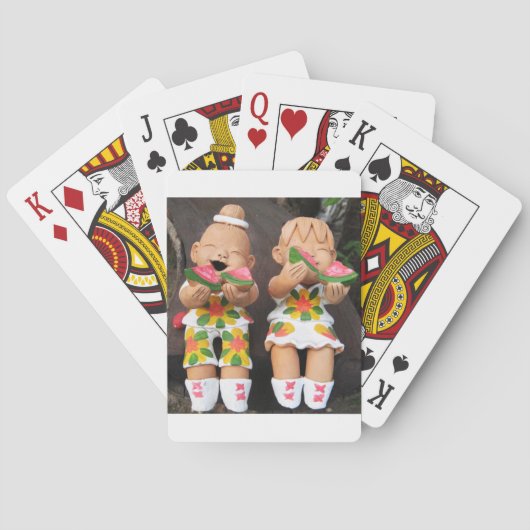 Jeu De Cartes Amis de la pastèque heureux (dos)