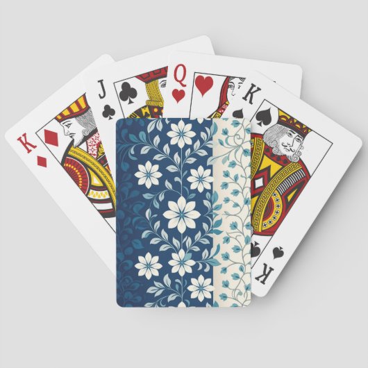 Jeu De Cartes AMITA | Infinite Bloom | Blue Floral Harmony  (dos)