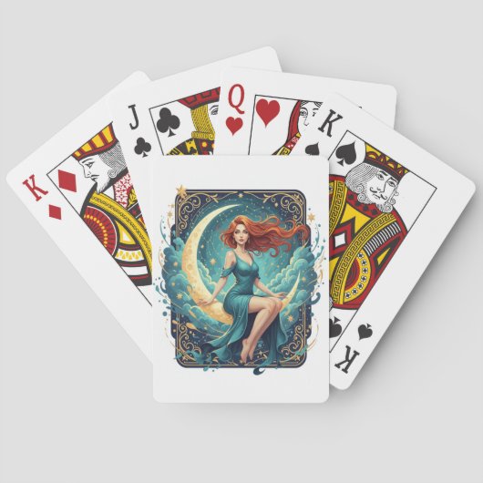 Jeu De Cartes AMITA | Infinite Moonlight | Red‑Haired Muse (dos)