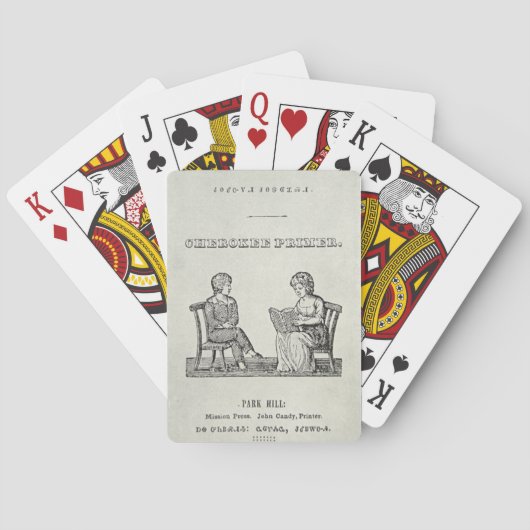 Jeu De Cartes Amorce cherokee, 1845 (gravure) (dos)