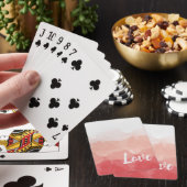 Jeu De Cartes Amour à l'aquarelle rose (In Situ)