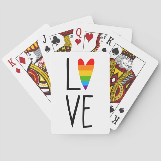 Jeu De Cartes Amour arc-en-ciel (dos)