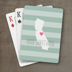 Jeu De Cartes Amour de l'État d'origine de Californie avec un cœ