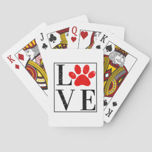 JEU DE CARTES AMOUR EMPRUNTE D'ANIMAL CHIEN PROPRIÉTAIRE AMATEUR