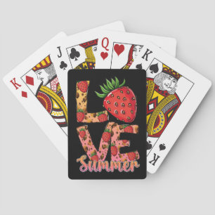 Jeu De Cartes Amour et été   Rose et Brown   Fraise fraîche
