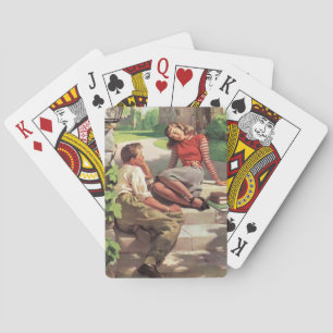 Jeu De Cartes Amour et romance vintage, amoureux du lycée