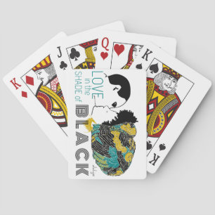 Jeu De Cartes AMOUR NOIR en OR & CYAN