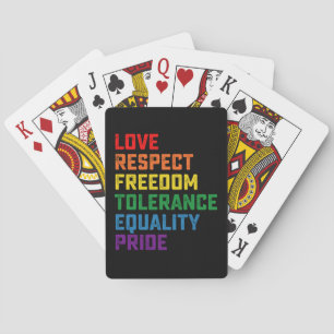 Jeu De Cartes Amour Respect Liberté Tolérance Égalité Fierté