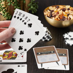 Jeu De Cartes Amoureux de la musique rétro radio vintage milieu