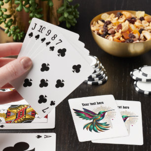Jeu De Cartes Amoureux de l'Art Déco Colibri personnalisable