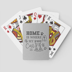 Jeu De Cartes amoureux des chats Home Est Où Mon Chat