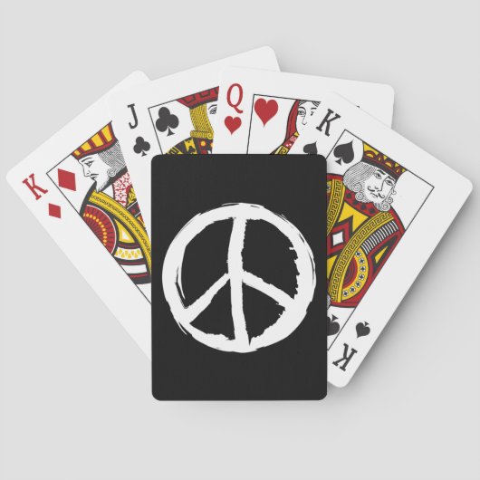Jeu De Cartes amusant art PEACE SIGNE | (dos)
