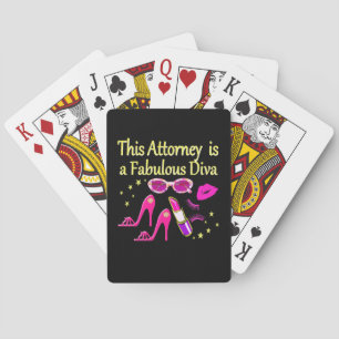 JEU DE CARTES AMUSANT ET FABULEUX ATTORNEY DIVA DESIGN
