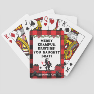 Jeu De Cartes Amusant Joyeux Krampus personnalisé Noël