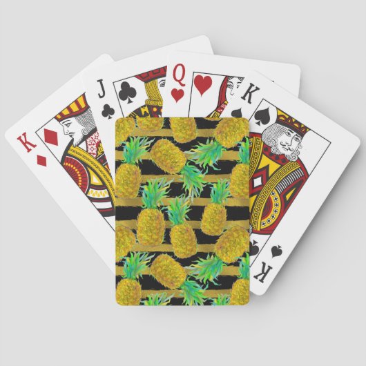 Jeu De Cartes Ananas D'Or Sur Les Grilles (dos)