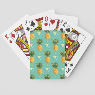 Jeu De Cartes Ananas lumineux sur le motif géométrique