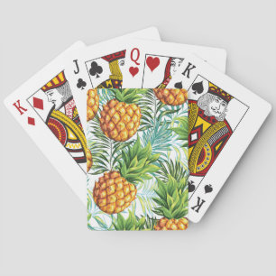 Jeu De Cartes Ananas vintage : Motif Floral sans joint.
